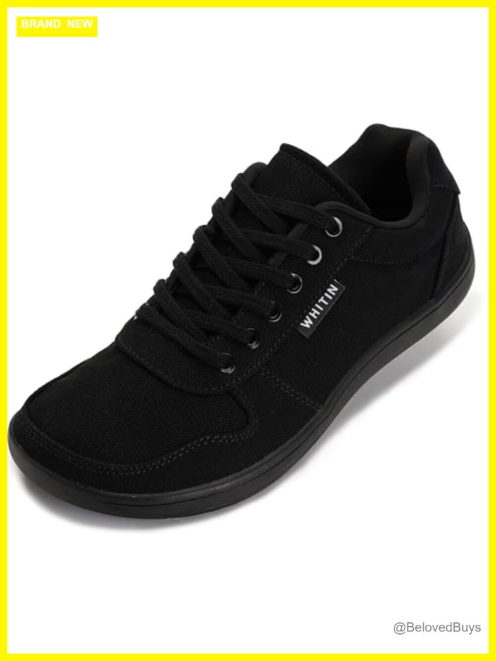 Minimalist Wide Toe Box Barefoot Shoes Zero Drop Lace-Up Walking Sneakers